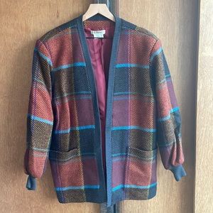 Vintage plaid lined jacket